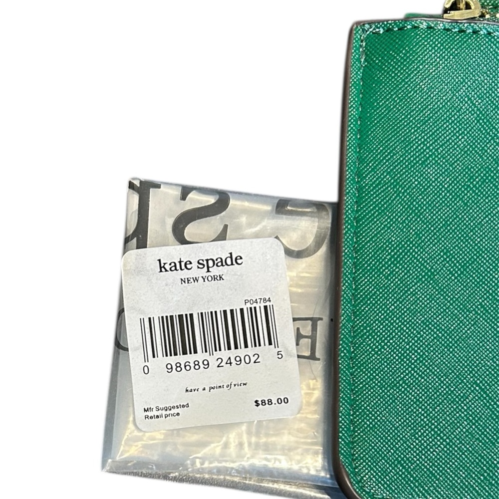 New Kate Spade Green Wallet With Wristlet Strap - Picture 7 of 7